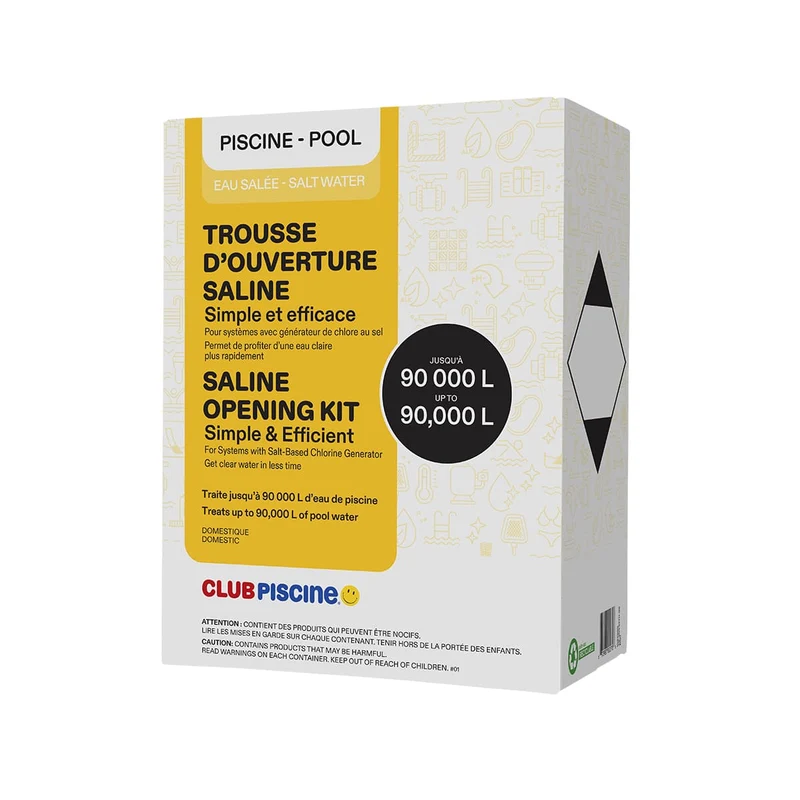 Trousse d'ouverture pour piscine au sel - 90 000 L