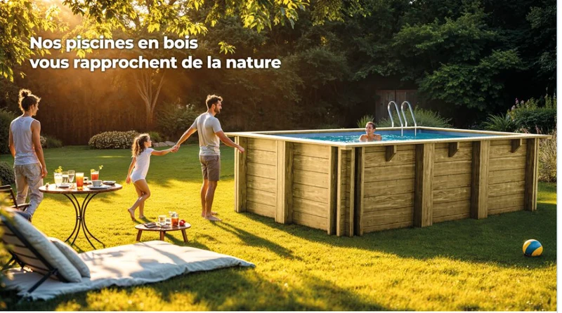 Gre Houten zwembad Papaya rechthoekig 520 cm x 320 cm x 133 cm