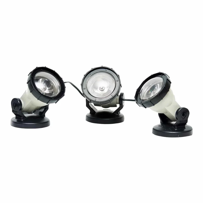 Heissner Éclairage de Bassin et Jardin – Kit 3 Spots LED Étanches pour Extérieur