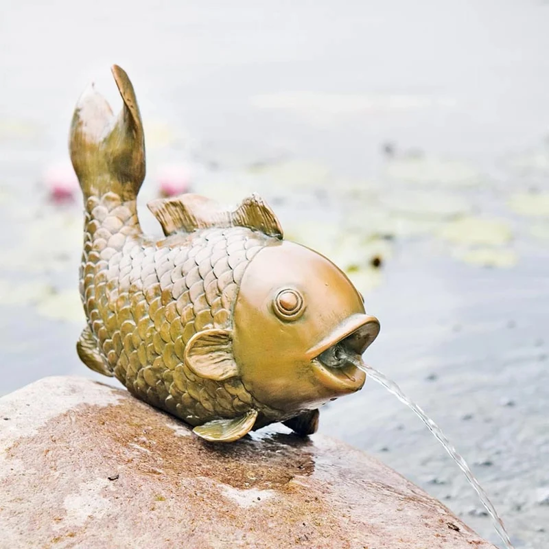 Statue de Bassin Poisson Décoratif 43 cm