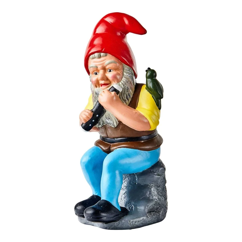 Nain de Jardin "Wendelin" - Joueur de Flûte - 18 X 14 X 31CM