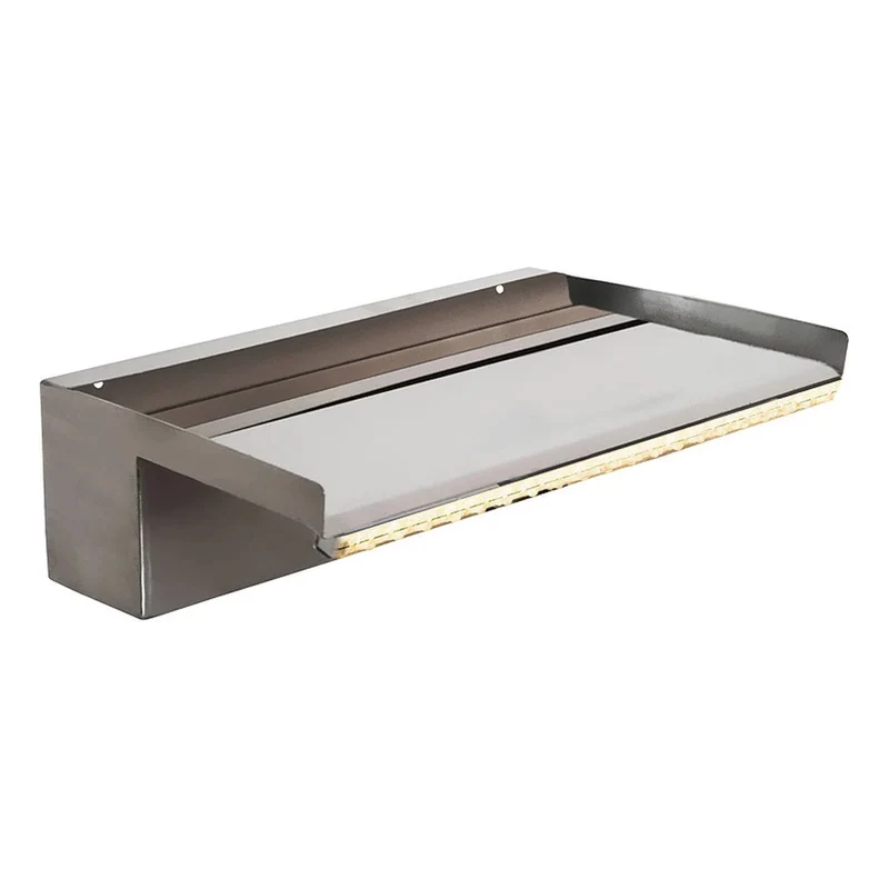 Bord de Déversoir en Inox avec LED 30 cm