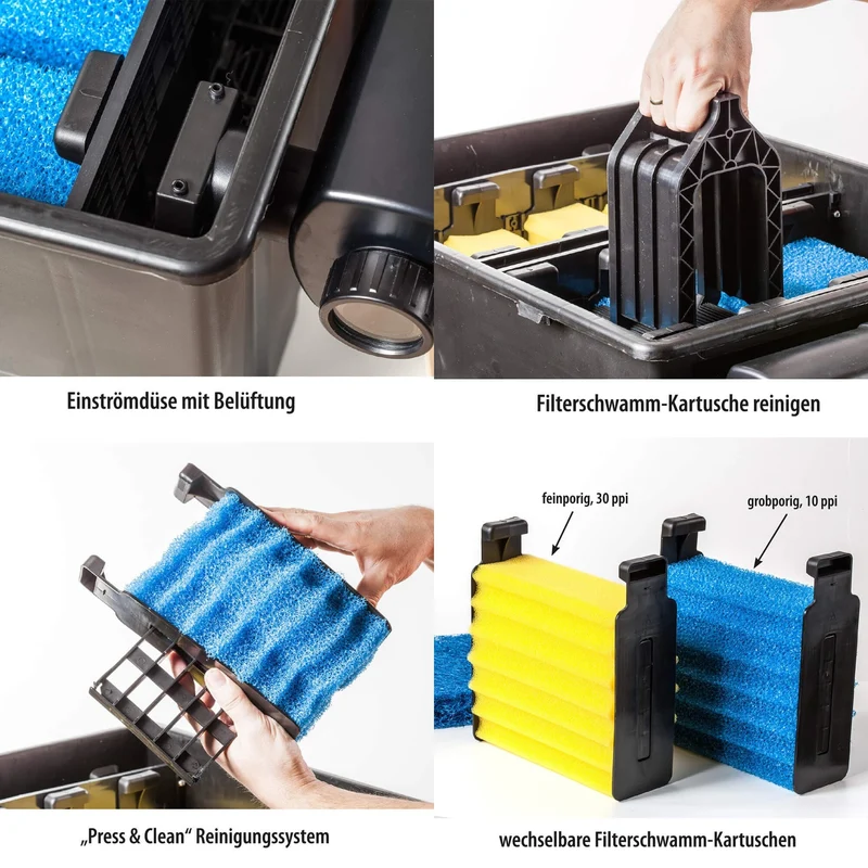 Kit de Filtration Continue pour Bassin 40 m³ – 10 000 l/h avec Lampe UVC 36W