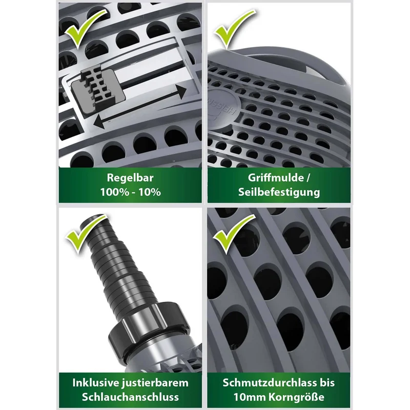 AQUA CRAFT 10000 l/h – 95W Pompe de Filtration et Cascade pour Grand Bassin et Étang