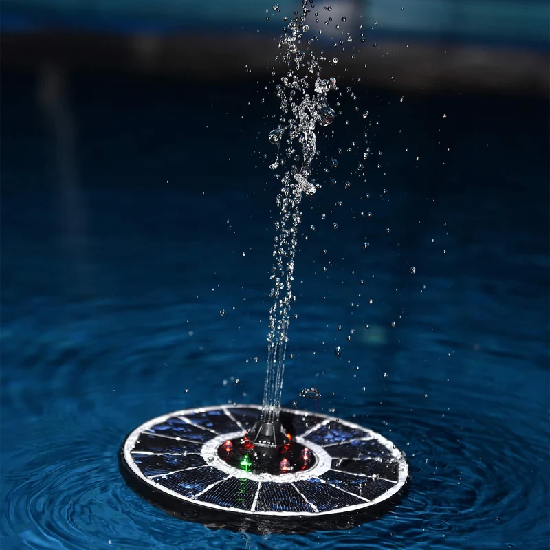 Pompe Solaire Flottante 150 l/h avec LED - Fontaine Flottante Solaire