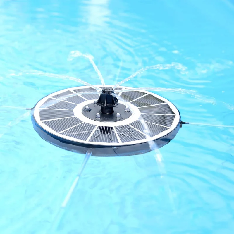 Pompe Solaire Flottante 150 l/h avec LED - Fontaine Flottante Solaire