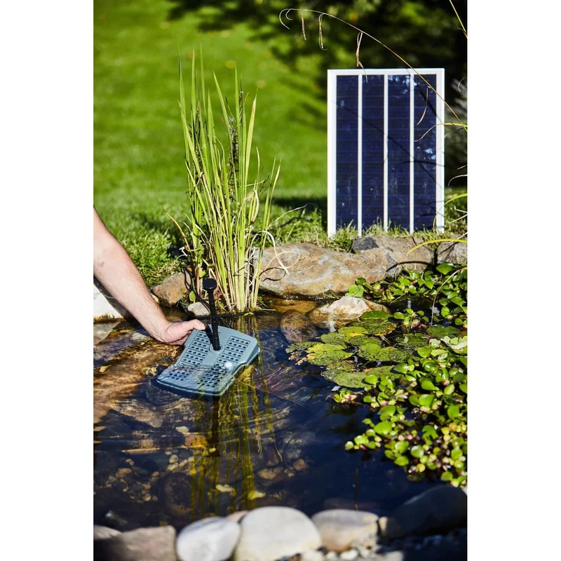 Heissner Filtre Sous-Marin Solaire avec Pompe de Fontaine 600 l/h – 5W UVC
