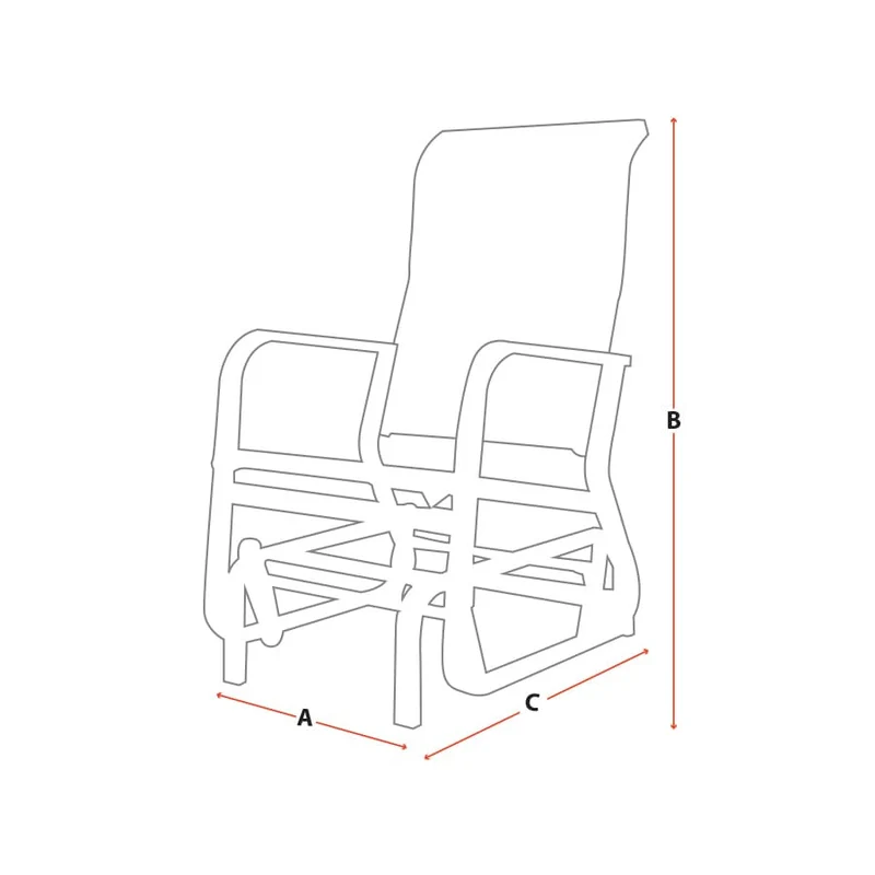Chaise extérieure berçante Athena