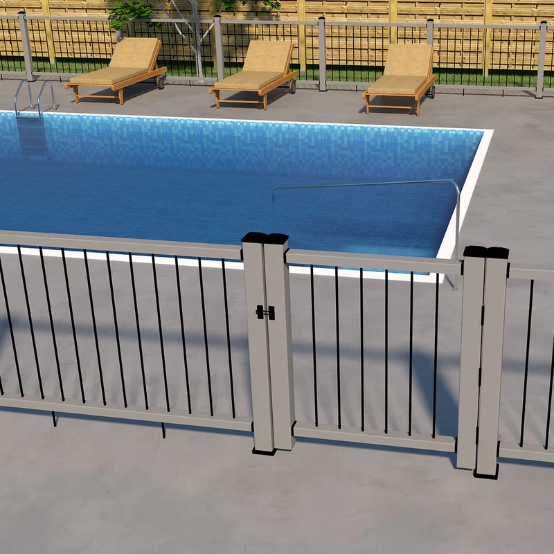 Rampe de balcon en composite et aluminimum - Gris
