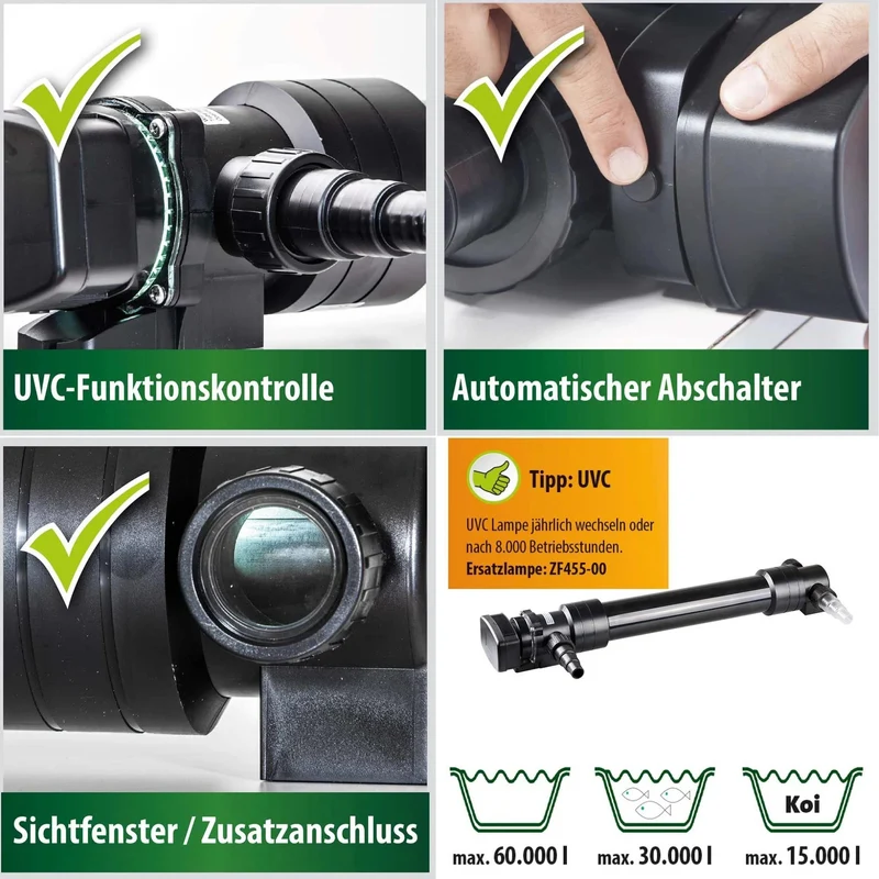Clarificateur de Bassin UVC 55W