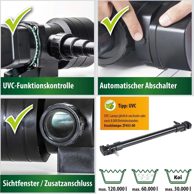 Clarificateur de Bassin UVC 110W