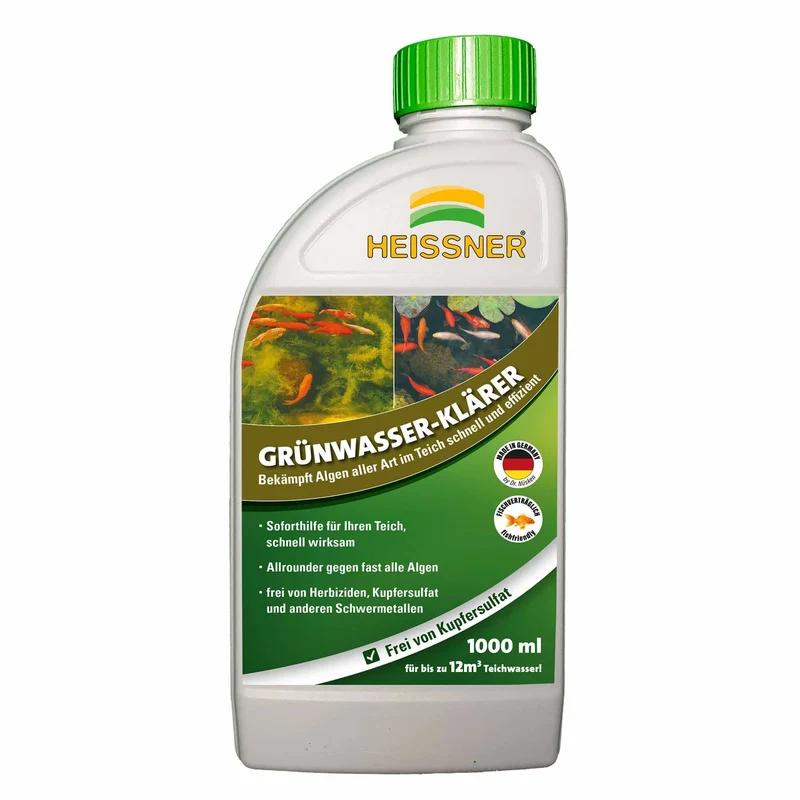 Heissner Clarificateur d’Eau Verte pour Bassin GRÜNWASSER-KLÄRER 1000 ml