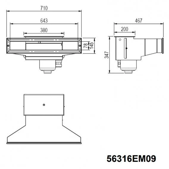 AstralPool - Skimmer inox ancho 500/650 para piscina
