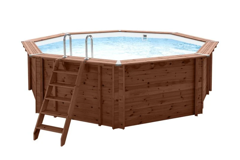 Interline Sumatra houten zwembad rond Ø530 x 138 cm compleet pakket