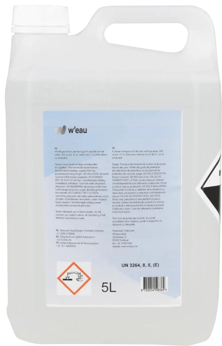 W'eau vloeibare pH minus - 5 liter