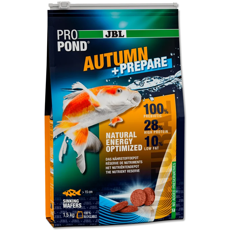JBL ProPond Autumn+Prepare - 3L/1.5kg - Aliment d’automne pour carpes koïs et autres poissons de bassin