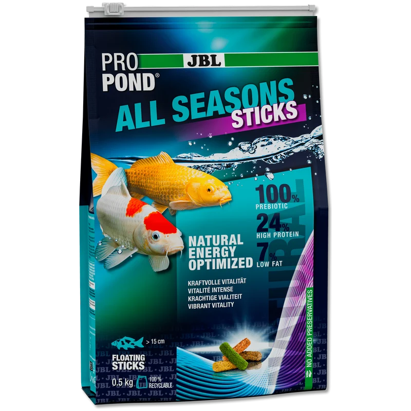 JBL ProPond All Seasons Sticks - 3L/0.5kg - Bâtonnets 4 saisons pour carpes koï et autres poissons de bassin