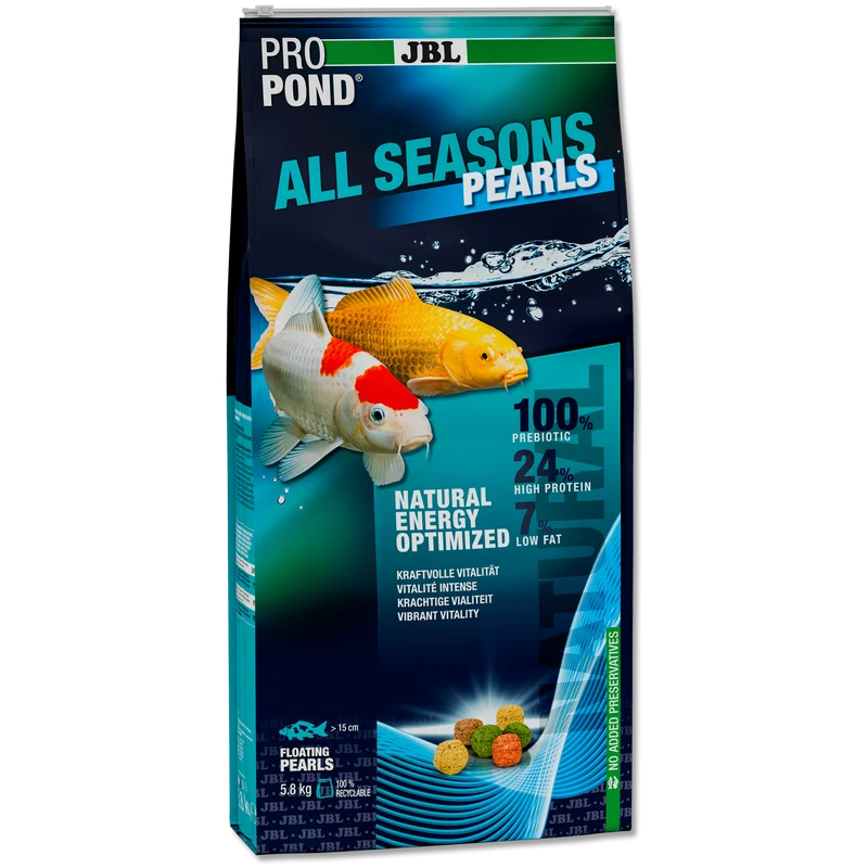 JBL ProPond All Seasons Pearls - 32L/5.8kg - Granulés 4 saisons pour carpes koï et autres poissons de bassin