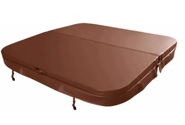 W'eau spa cover 230 x 230 cm - Bruin - radius 18 cm