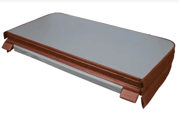 W'eau spa cover 230 x 230 cm - Bruin - radius 18 cm