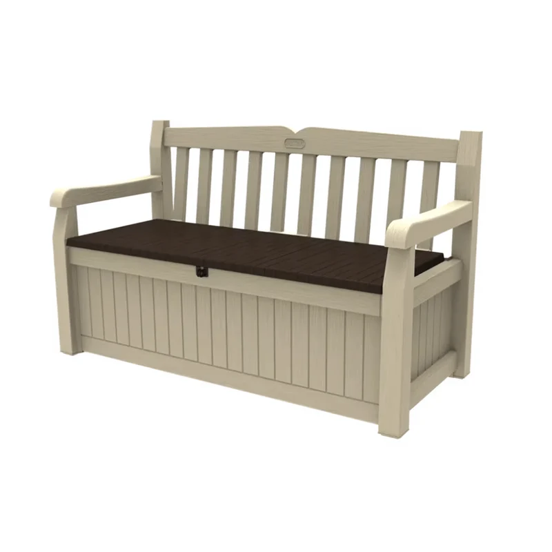 Keter - Banco arcón de exterior Eden Garden Bench marrón/beige