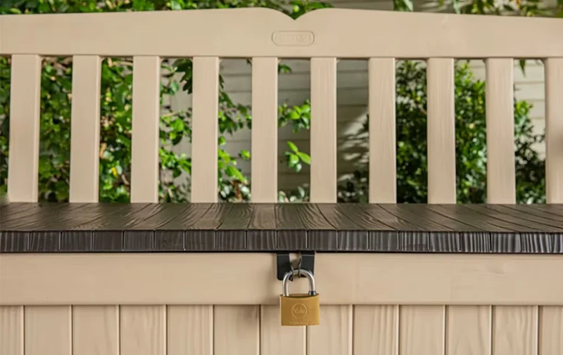 Keter - Banco arcón de exterior Eden Garden Bench marrón/beige