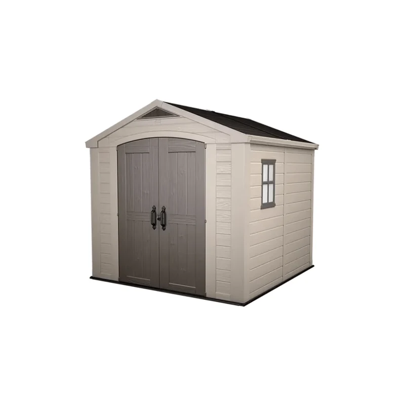 Keter - Caseta de exterior Factor 8x8 marrón/beige