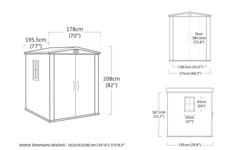 Keter - Caseta de exterior Factor 6x6 marrón/beige