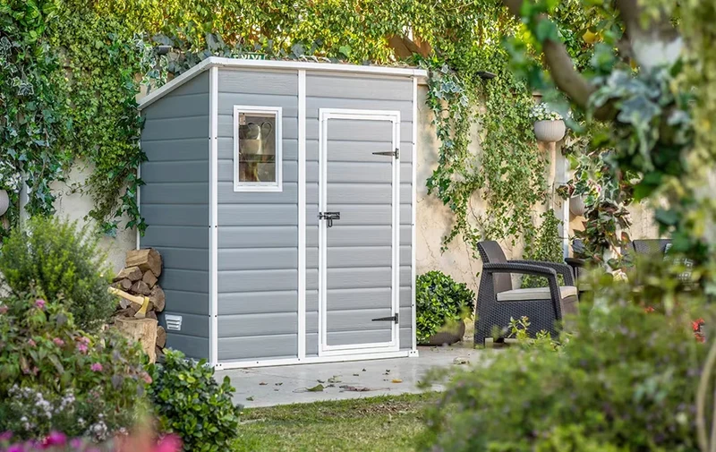 Keter - Caseta de exterior Manor Pent 6x4 gris