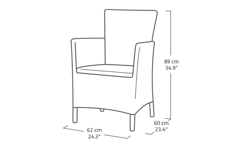 Keter - Sillón de exterior Iowa grafito