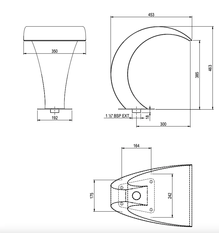 Waterornament Waterval A-350 RVS 304