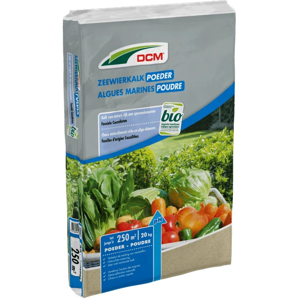 DCM Algues Marines 20kg pour 250m² - Poudre de fossiles d'origine coccolithes - En granules