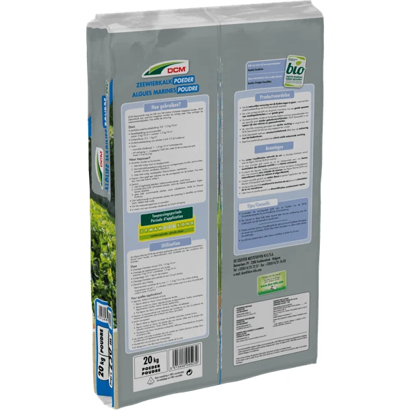DCM Algues Marines 20kg pour 250m² - Poudre de fossiles d'origine coccolithes - En granules