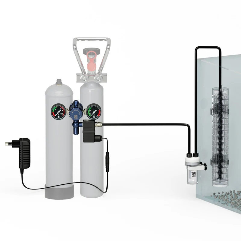 JBL PROFLORA CO2 ADVANCED SET V - Kit de fertilisation au CO2, avec 2 manomètres et coupure nocturne