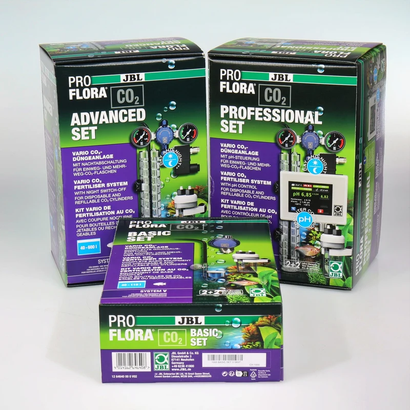 JBL PROFLORA CO2 ADVANCED SET V - Kit de fertilisation au CO2, avec 2 manomètres et coupure nocturne