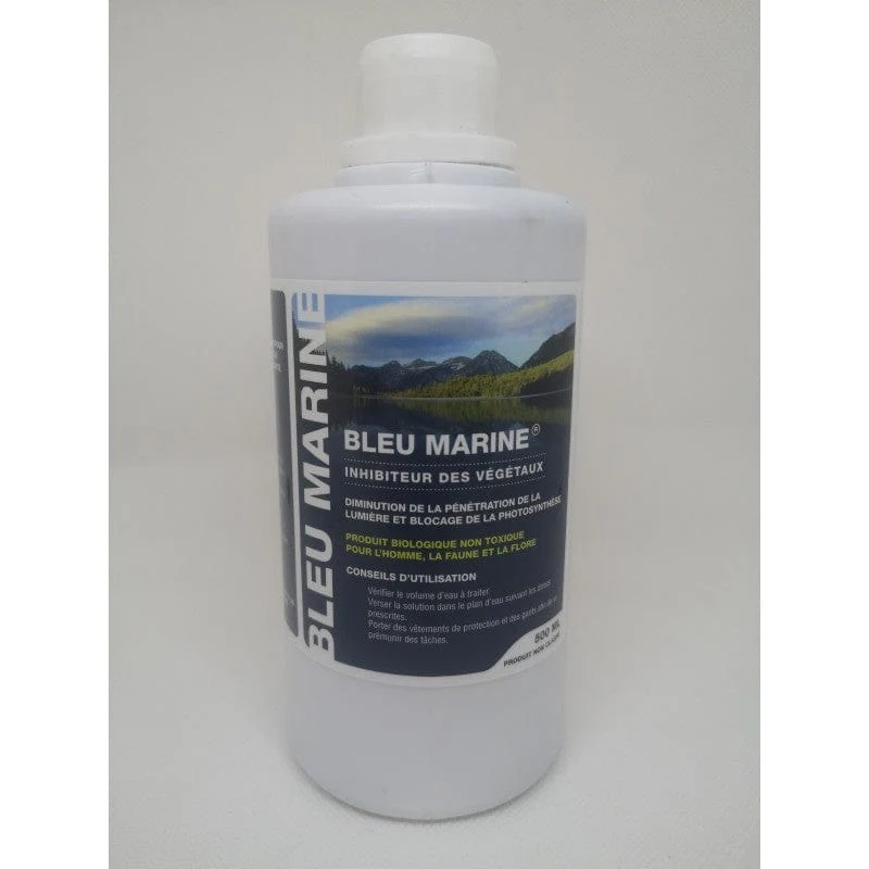 Bleu Marine – Colorant biologique pour étangs, lacs & bassins (Version Liquide & Sachets)