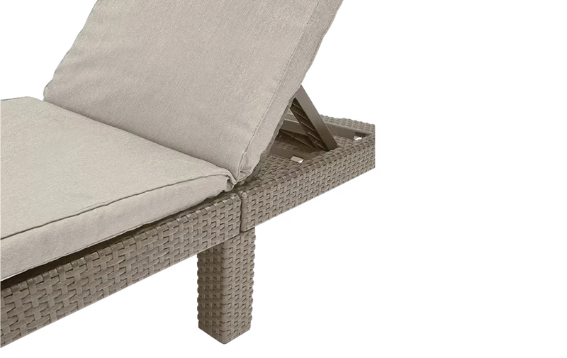 Keter - Tumbona de exterior Daytona Deluxe capuchino