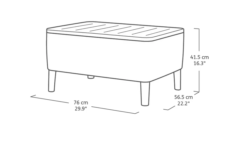 Keter - Conjunto de exterior 4 plazas Salemo Lounge capuchino