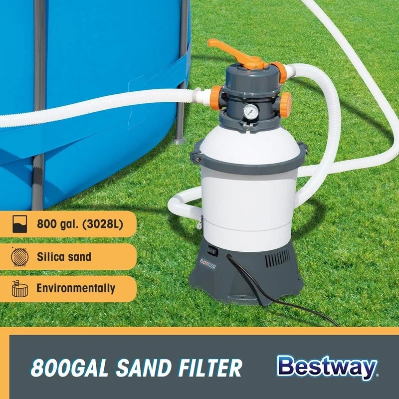 Bestway – Flowclear depuradora de arena (3.028 L/h) para piscinas elevadas