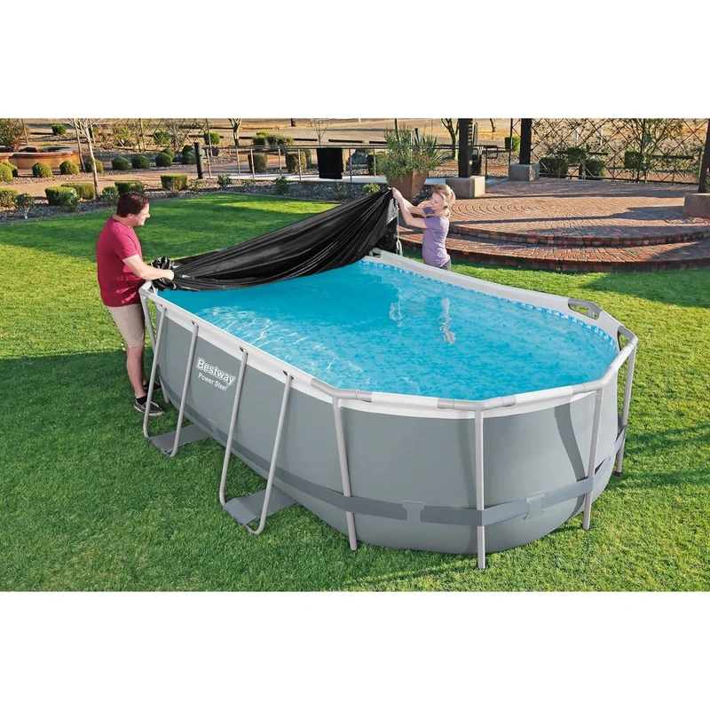 Bestway - Cobertor de invierno ovalado para piscina desmontable