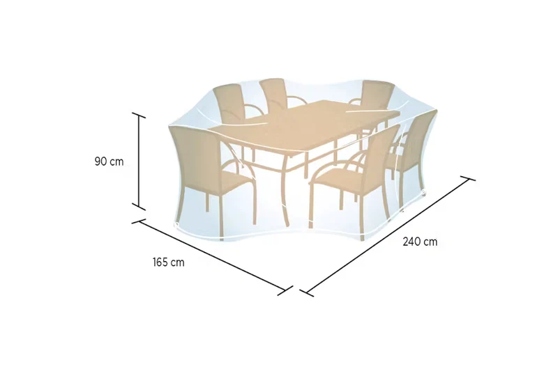 Campingaz - Funda Cubre Mesa Rectangular/Ovalada L (90 × 220 × 90 cm)