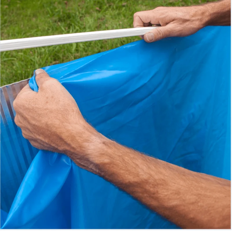 Liner voor ronde metalen zwembaden Blauw 40/100 - Ø460 x 132 cm