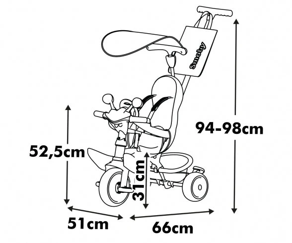 Baby Driver Roze Driewieler – 3-in-1 Evoluerende Driewieler