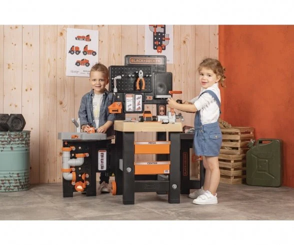 Smoby Black + Decker Mega Center speelgoed werkbank