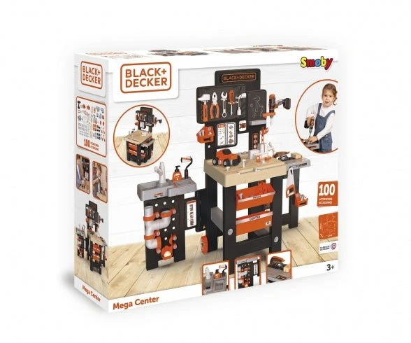 Smoby Black + Decker Mega Center speelgoed werkbank