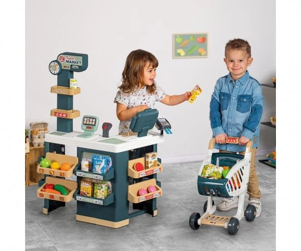 Smoby supermarkt met winkelwagentje