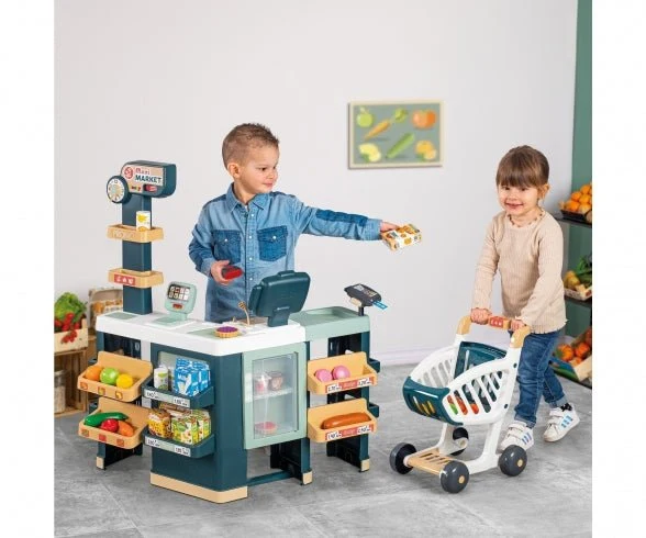 Smoby Maxi Supermarkt met Winkelwagentje