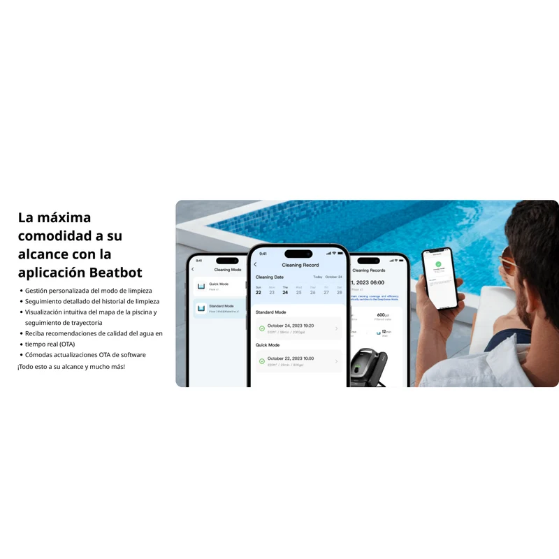 Beatbot AquaSense Robot limpiafondos sin cable para piscina