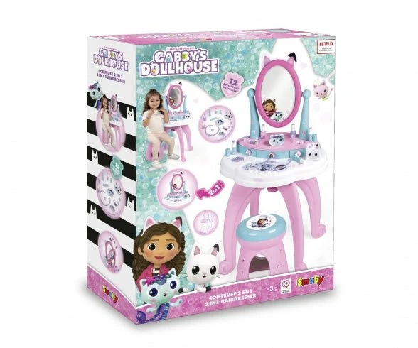 Gabby's Poppenhuis 2in1 Kaptafel met Kruk