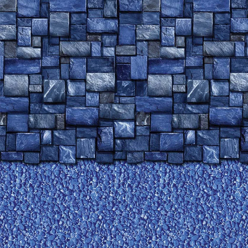 Toile accrochée ronde Blue Slate Streamstone